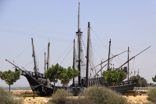 Der Nachbau eines Kolumbus-Schiffes in Palos de la Frontera.
