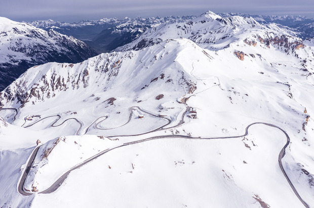 Blick auf die Großglockner Hochalpenstraße mit ihren Serpentinen am vergangenen Mittwoch.