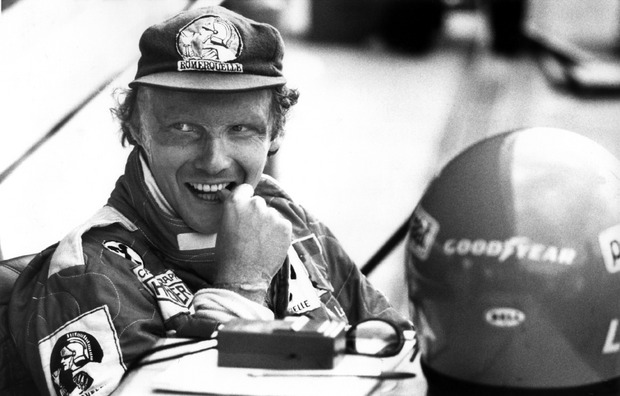 Niki Lauda während des Vortrainigs auf dem Hockenheimring für den Großen Preis von Deutschland.