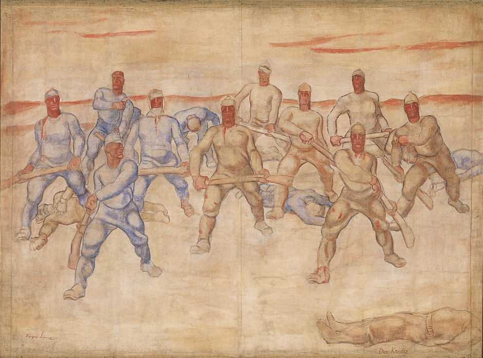Albin Egger-Lienz, Der Krieg, 1915/1916,
172 x 232 cm, Tempera auf Leinwand,
Museum der Stadt Lienz - Schloss Bruck.