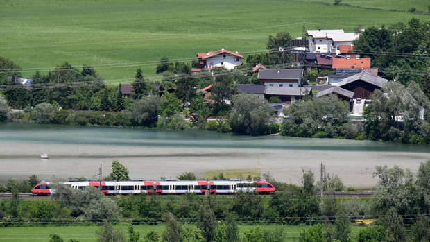 A flooded field in Münster kept the firemen busy.
