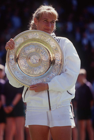 Sieben Mal triumphierte Graf in Wimbledon.