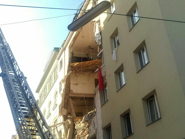 Das Wohnhaus, in dem es am Mittwochnachmittag zur Gasexplosion kam.