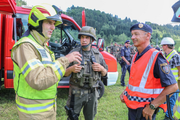 Die Übung fand in den Bezirken Lienz, Kitzbühel und Kufstein statt. Freitag war Reith bei Kitzbühel Schauplatz des Einsatzes.