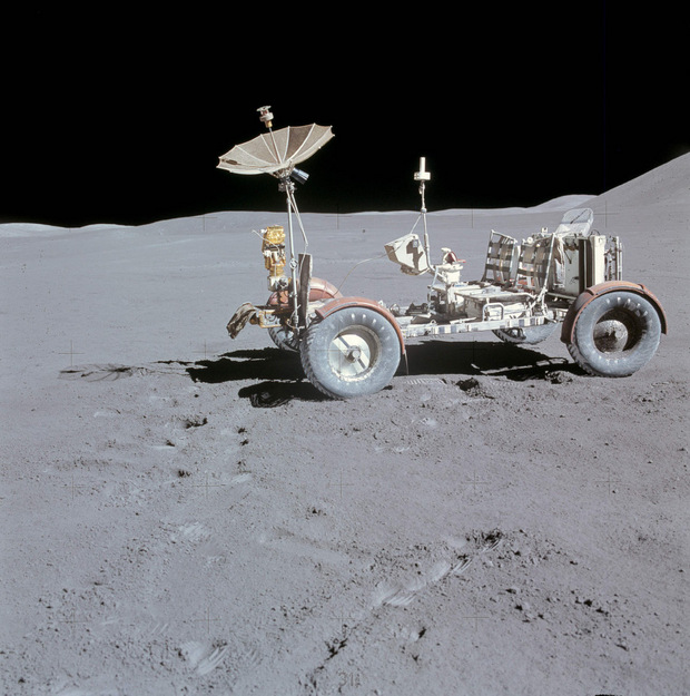 Left vehicle Apollo 15 mission in 1971.