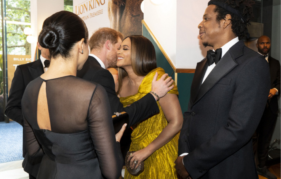 Beyoncé und Jay-Z begrüßen das royale Paar herzlich.