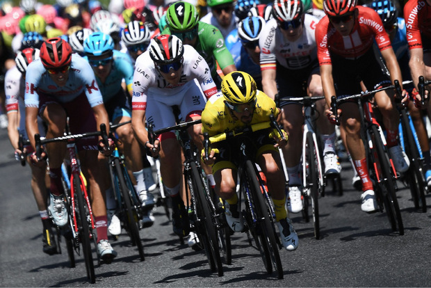 Julian Alaphilippe führt nach der zehnten Etappe der Tour de France das Feld an.