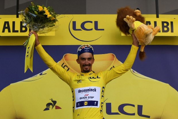 „Dieses Trikot macht mich noch stärker“, sagt Alaphilippe.