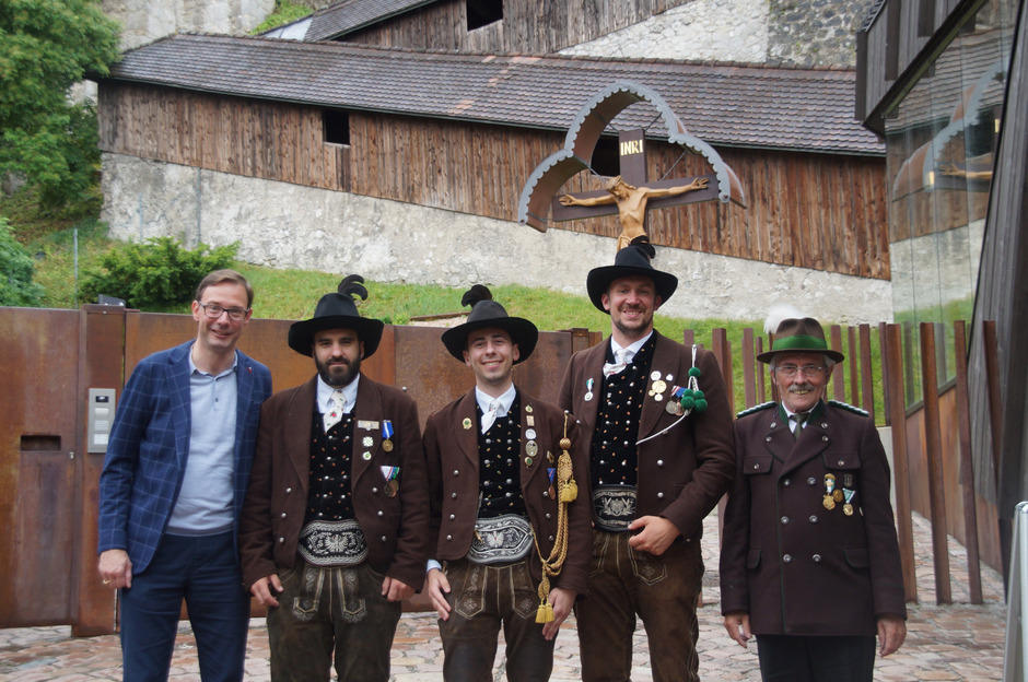BSO Hannes Bodner, Hauptmann Stefan Kofler, Oberleutnant Stefan Fluckinger, Leutnant Michael Tusch, OSM Josef Daxerer (v. l.).