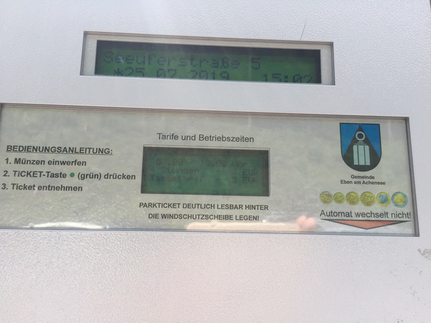 Auch wer nur eine Stunde bleibt, muss mindestens 3 Euro Parkgebühr zahlen.