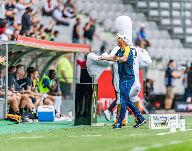 Auch bei Trainer Thomas Silberberger war der Jubel freilich groß.