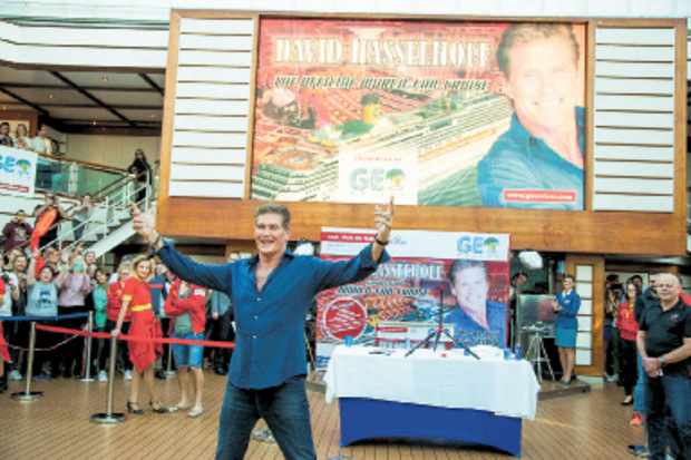 David Hasselhoff nahm seine Fans mit auf eine Kreuzfahrt.