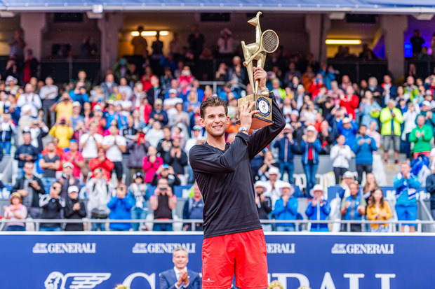 Dominic Thiem mit seiner ersten "Gams".