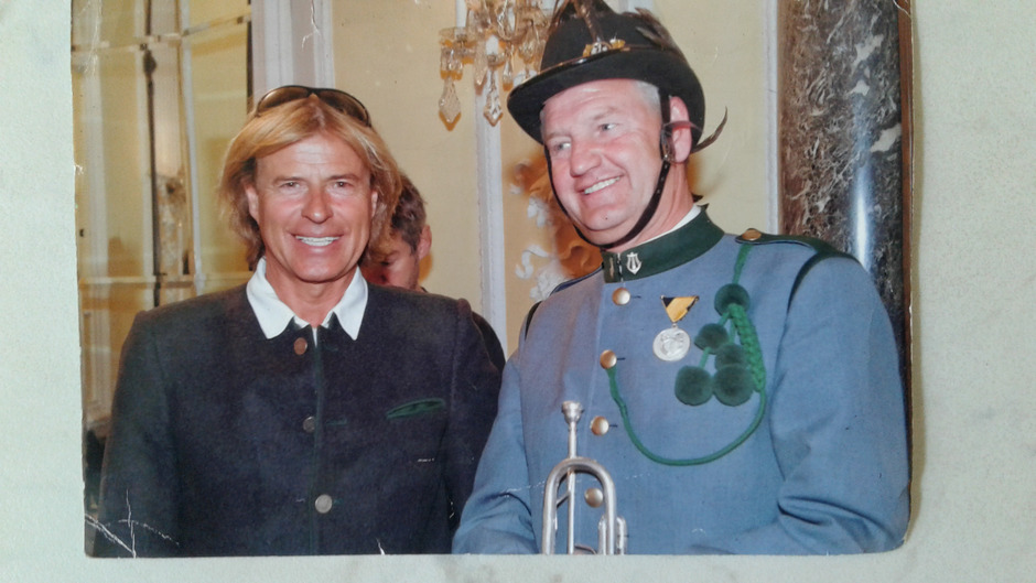 Pieter Bukkems bei einem Treffen mit Hansi Hinterseer.