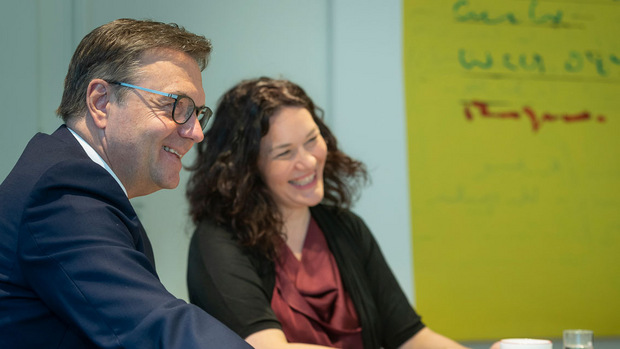 LHStv. Ingrid Felipe (Grüne) und LH Günther Platter (ÖVP).