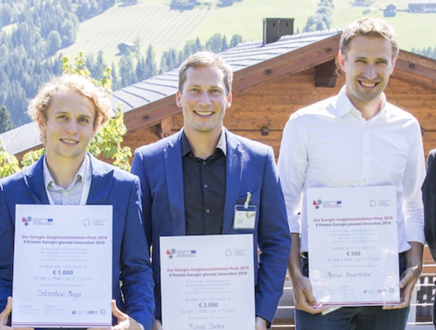 ... und Junginnovatoren Sebastian Meyer, Michael Santek und Manuel Niederstätter.