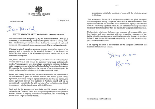 Mit diesem Brief will Boris Johnson die EU-Staats und Regierungschefs von einem Kurswechsel überzeugen.