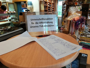 Mit einer Unterschriftenliste wollen die Virger Vermieter die Schließung des TVB-Büros verhindern.