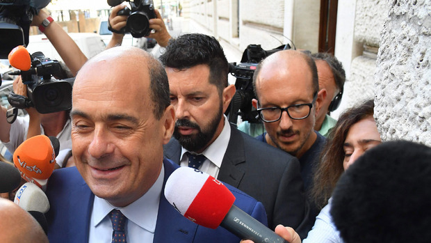PD-Chef Nicola Zingaretti nach der Einigung.