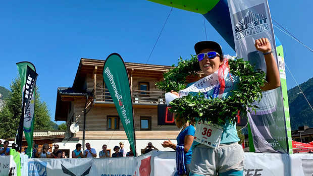 Biathlon-Olympiasiegerin Laura Dahlmeier strahlte nach ihrem Sieg beim Karwendellauf.