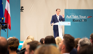 ÖVP-Parteiobmann und Ex-Kanzler Sebastian Kurz schwor die Volkspartei auf den 29. September ein.