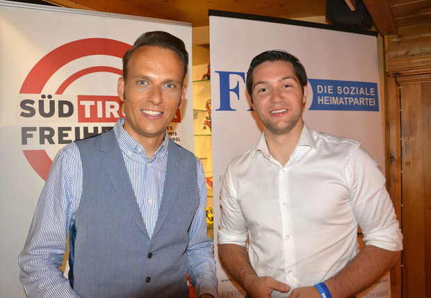 Sven Knoll und NR-Kandidat Fabian Walch sprachen in Tösens.