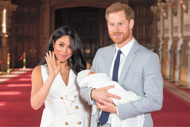 Meghan und Harry mit Baby Archie.