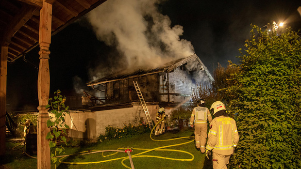 Das Holzhaus ist nicht mehr bewohnbar.