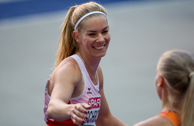 Beate Schrott stellte im Vorlauf über 100 Meter Hürden mit der Saisonbestleistung von 13,03 Sekunden ebenfalls einen Stadionrekord auf.