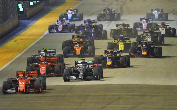 Der Start beim Grand Prix von Singapur verlief ohne gröbere Zwischenfälle.