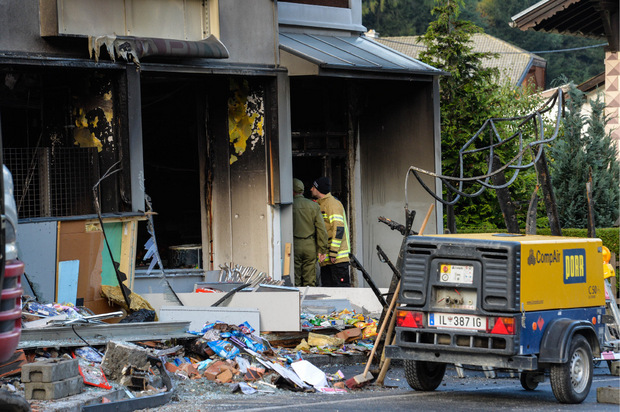 Nicht nur das Geschäft wurde bei der Explosion völlig zerstört, das ganze Gebäude muss wohl abgerissen werden.