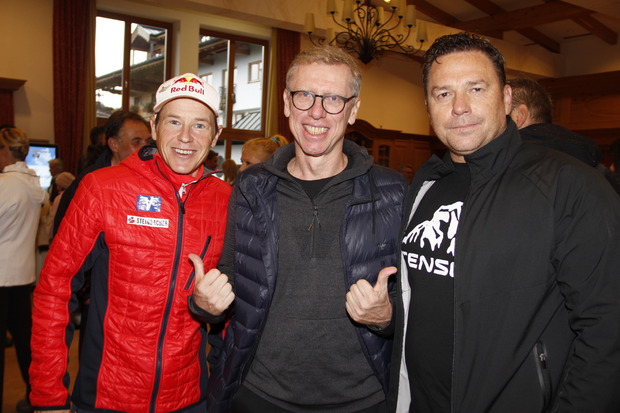 Mit dabei waren auch Andreas Goldberger, Peter Stöger und Christian Mayer ( v. l.).