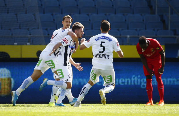 Die Sturm-Kicker hatten gegen die Admira gleich vier Mal Grund zum Feiern.