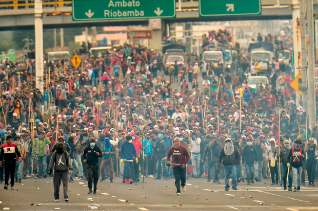 Tausende gingen in den letzten Tagen in Ecuador auf die Straße.