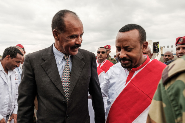 Abiy Ahmed (rechts) mit Eritreas Präsident Isaias Afwerki.
