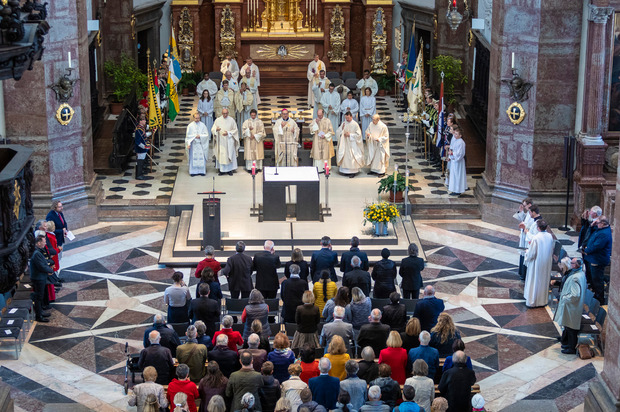 Beim Jubiläumsgottesdienst.