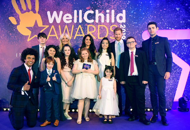 Prinz Harry unterstützt die Organisation "WellChild Awards" seit Jahren und kam am Dienstag in Begleitung seiner Frau.