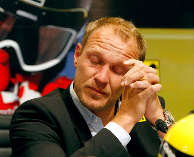 Hermann Maier während der sehr emotionalen Rücktrittsrede am 13. Oktober 2019.