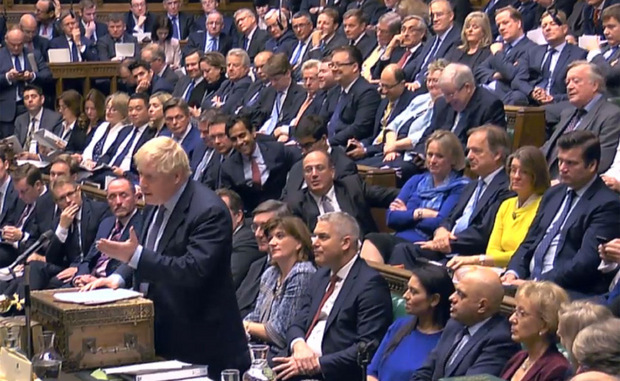 Premierminister Boris Johnson im britischen Unterhaus in London.