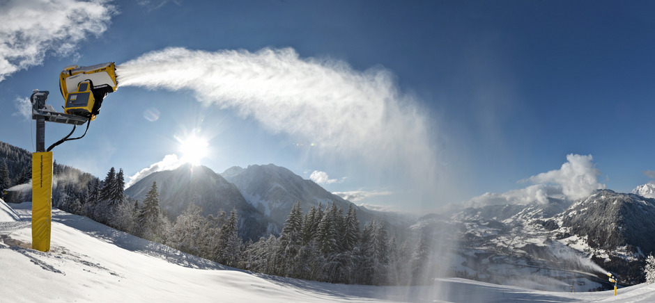 Die "Snowmaster"-App zieht exakte Wetterdaten heran, um einen Überblick über den Fortschnitt der Beschneiung zu liefern.