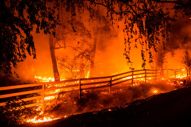 Die Flammen wüten dort seit vergangenem Mittwoch und breiteten sich nach Behördenangaben auf einer Fläche von mehr als 300 Quadratkilometern aus.