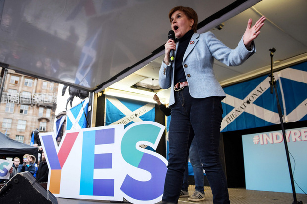 Erstmals seit fünf Jahren trat Regierungschefin Nicola Sturgeon bei einer solchen Kundgebung auf.