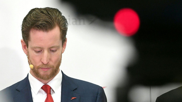 AUA-Chef Alexis von Hoensbroech am Donnerstag, 7. November 2019, bei der Pressekonferenz der Austrian Airlines.