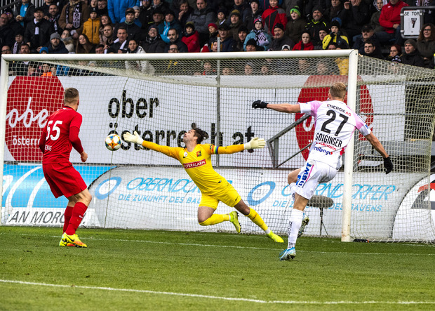 Thomas Goiginger (r.) war der Goldtorschütze für den LASK.