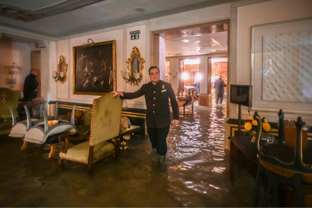 Zahlreiche Gebäude in Venedig wurden überflutet.