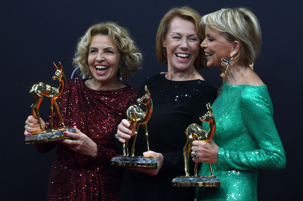 Die drei Schauspielerinnen Michaela May, Gaby Dohm und Uschi Glas.