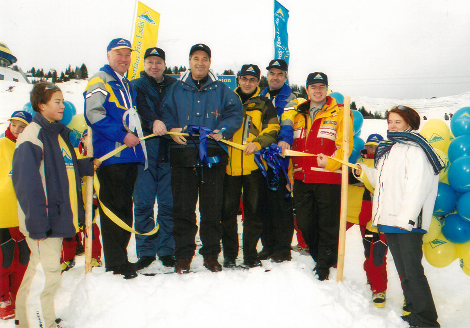 Eröffnung im Jahr 1999 (von links): GF Alois Geiger, LHStv. Ferdinand Eberle, LH Wendelin Weingartner, BM Toni Netzer, GF und BM Georg Mangott sowie BM Markus Pale.
