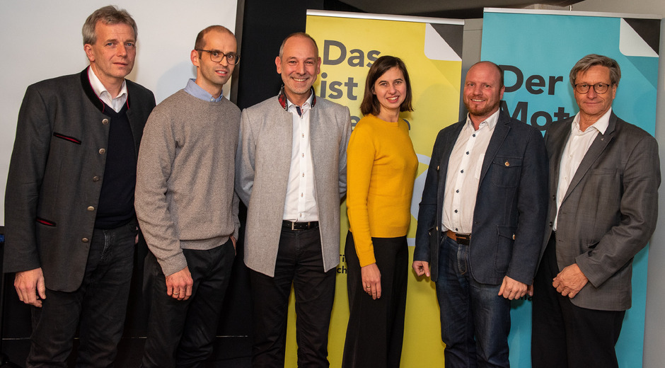 Der neue WB-Bezirksobmann Christian Strigl (3. v. l.) und sein Team mit Walter Barbist, Christian Hammerle, Andrea Speckbacher, Florian Schennach und Reinhard Schretter (v. l.).