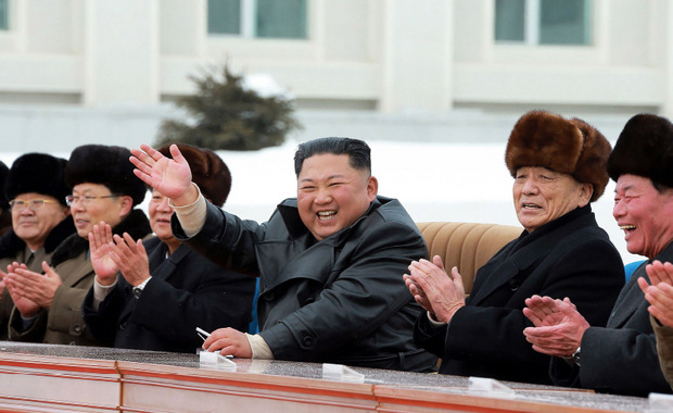 Machthaber Kim Jong-un während der Eröffnung.